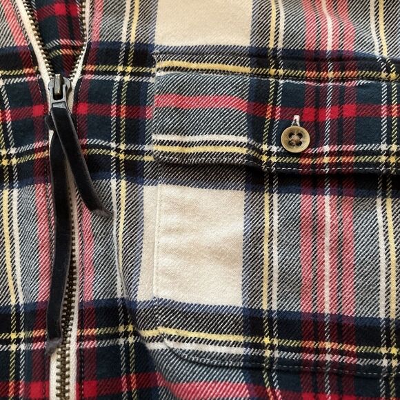 Chaps Women’s Plaid Flannel Shirt Multicolor Long Sleeve Full Zip 100% Cotton SP - Picture 4 of 7